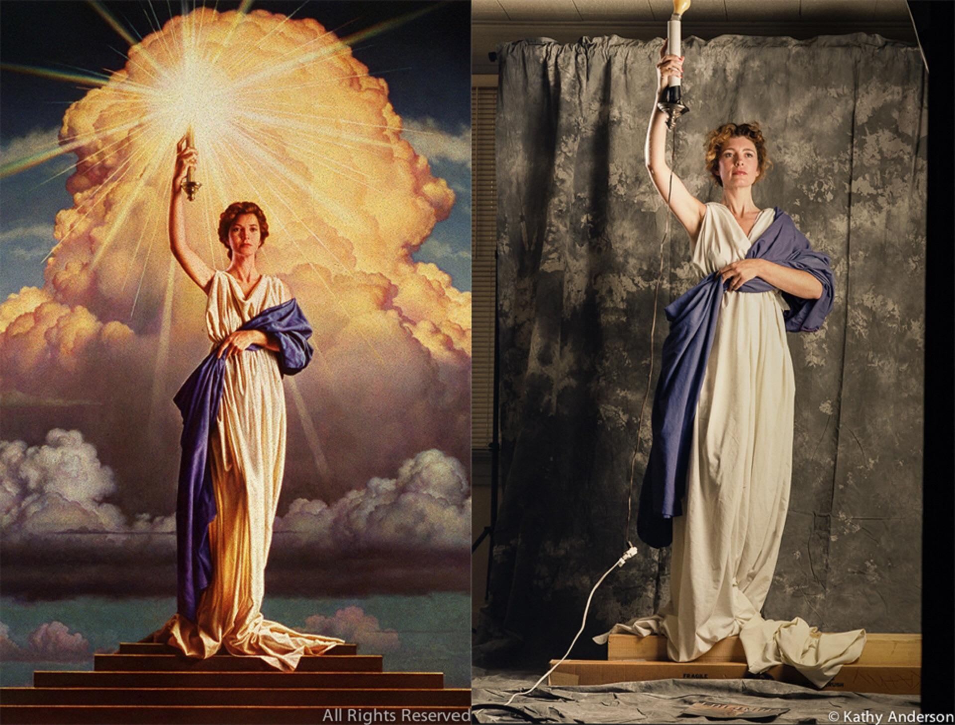 28-year-old Jenny Joseph posing for Columbia Pictures Logo, 1992.jpg