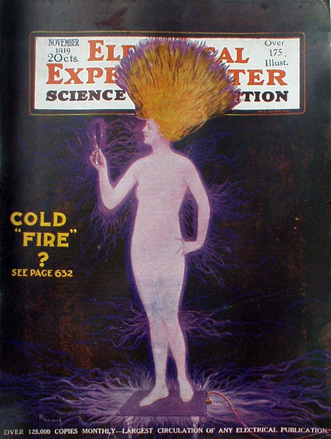 1919 Tesla's concept of bathing with Cold Fire high frequency electrical current.jpg