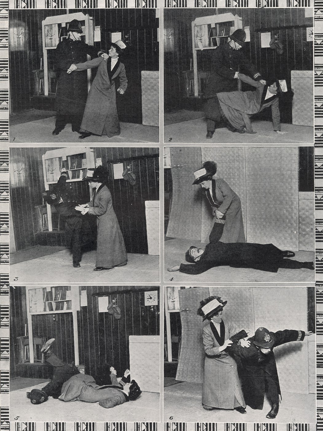 Suffragettes started learning jiu-jitsu, circa 1910.jpg