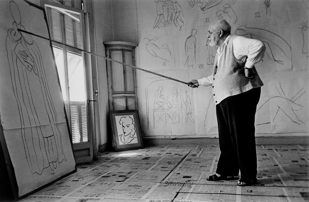 Henri Matisse in his studio. Nice, France. August 1949.jpg