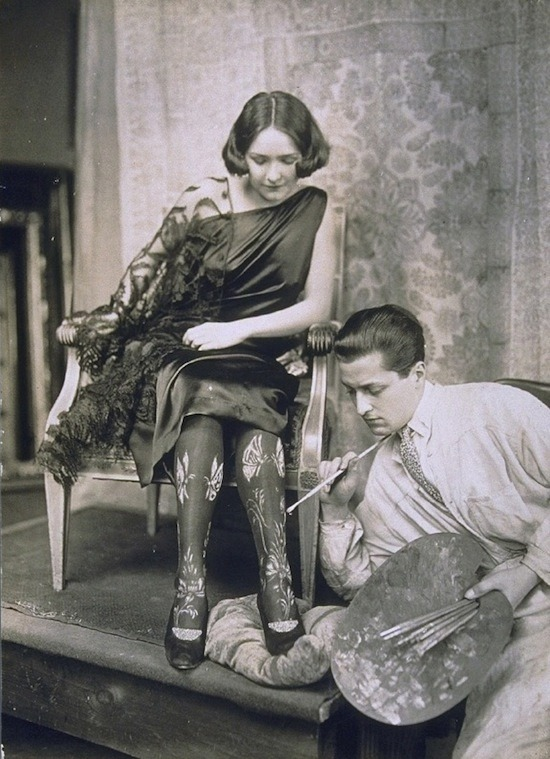 Painting stockings, 1920s.png