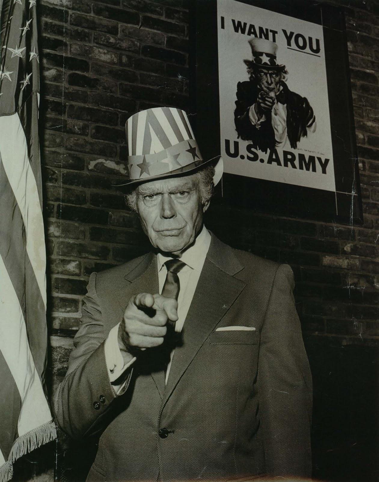 Uncle Sam. His real name was Walter Botts and was a enlisted soldier in World War 1 but never saw action. Seen here posing in 1970..jpg
