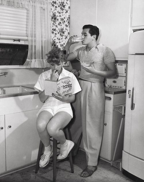 Newlyweds Lucille Ball and Desi Arnaz, 1940s.jpg