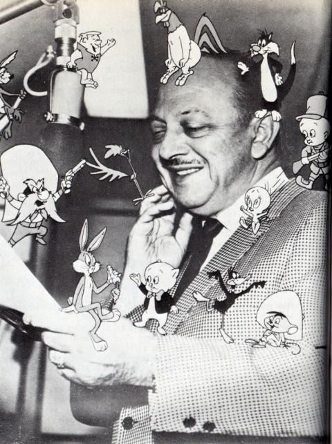 Mel Blanc, Voice of Bugs Bunny, Daffy Duck, Tweety, Pepé Le Pew, Wile E. Coyote, Sylvester, Yosemite Sam, and Many More, In the Studio Recording. 1950s.jpg