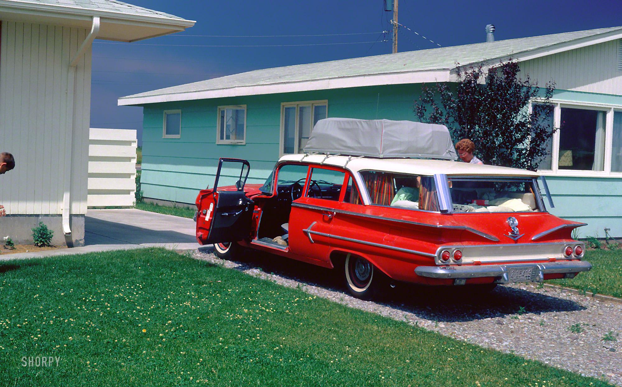 A gorgeous red Chevrolet Parkwood in 1964.jpg