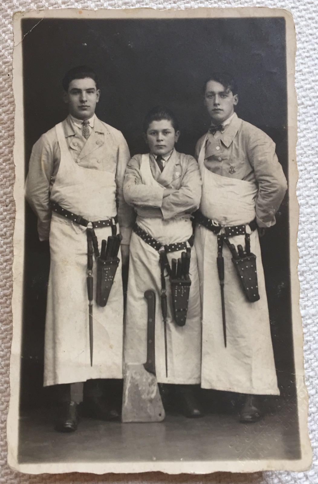 Training as a butcher in Mulhouse, France (circa 1935).jpg