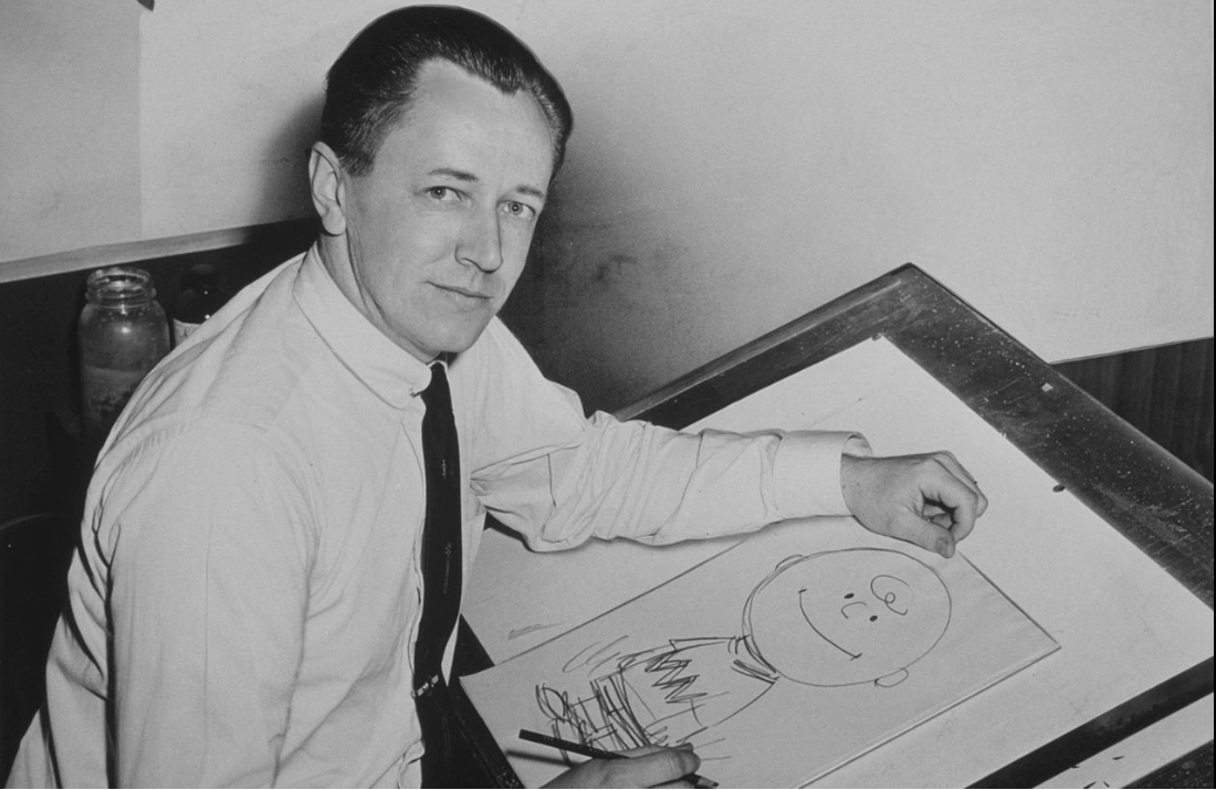 Peanuts comic strip creator Charles Schulz, 1956.png
