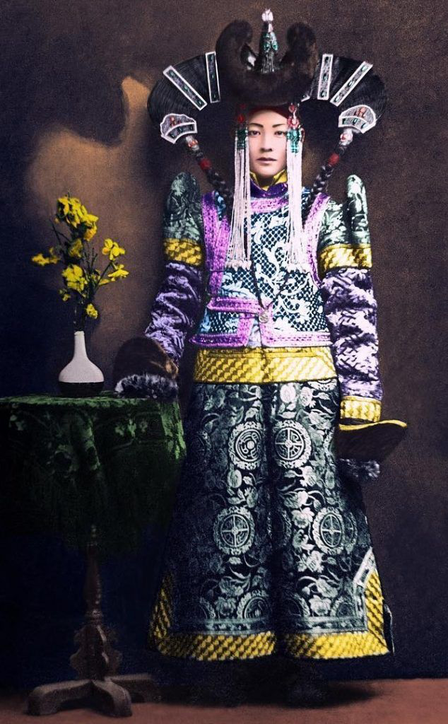 The last Queen of Mongolia, 1920’s (colorized). Queen Genepil was executed as part of the Stalinist destruction of Mongolian culture.png