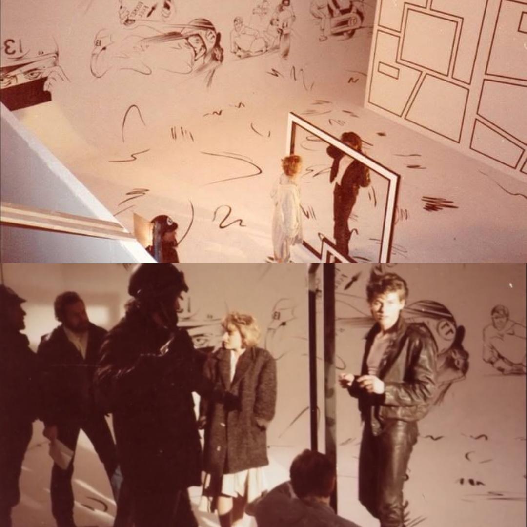 Behind the scenes of A-ha's 'Take On Me' music video, 1985.jpg