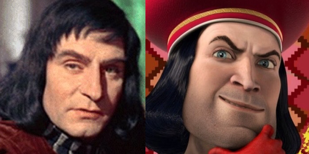 Lord Farquaad (Shrek 2001) was based on the Lawrence Olivier portrayal of Richard the Third.png