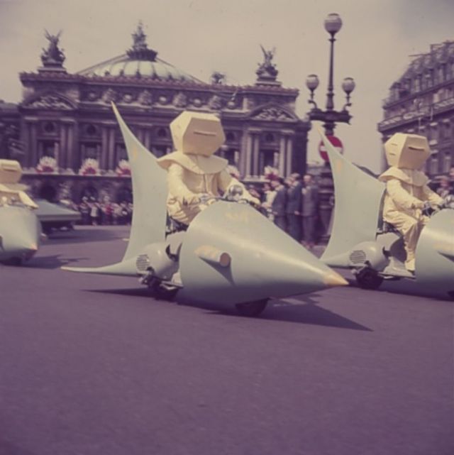 At the Vespa Club De France Grande Fête Folklorique International, Paris, 1954.jpg
