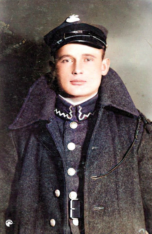 Colourized photo of my grandfather in the Polish army, early 1930's. He emigrated to Canada in 1938.jpg
