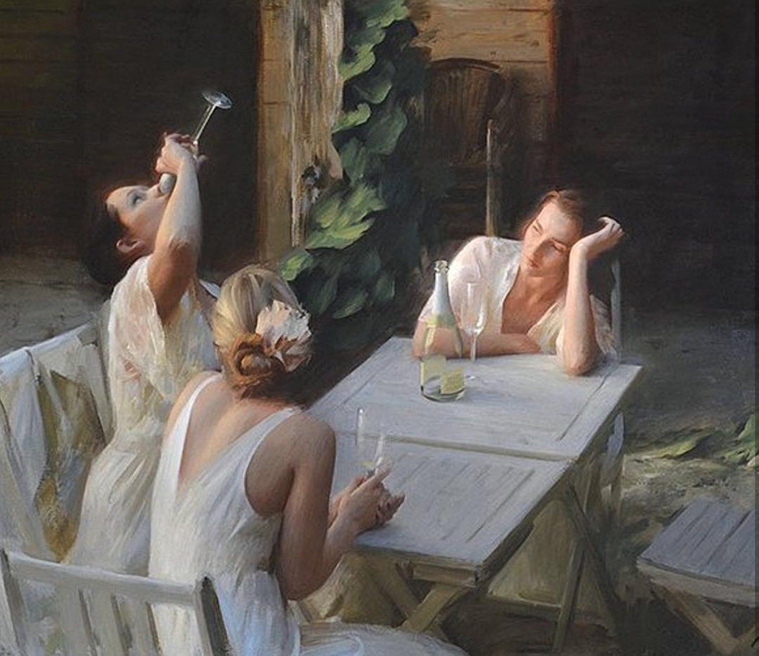 Champagne Breakfast, Nick Alm, Oils, 2015.jpg