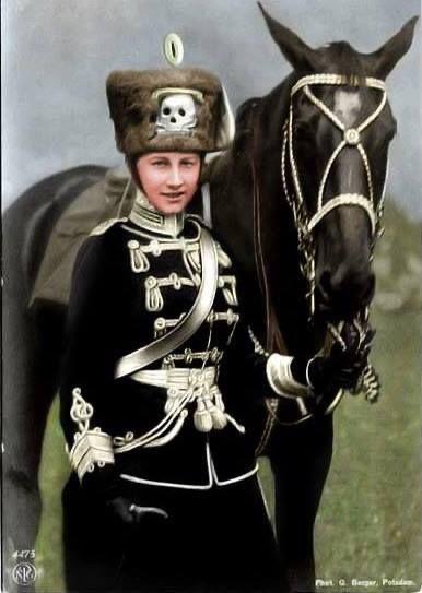 Princess Louise of Prussia, Kaiser Wilhelm’s only daughter, dressed in the uniform of the Life Hussars. 1850s.jpg