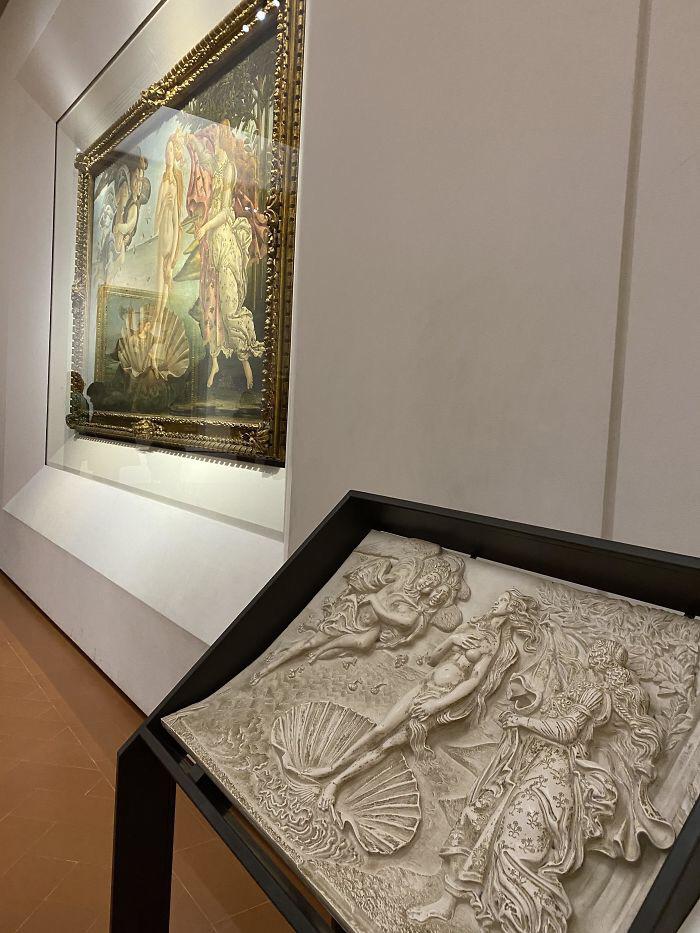 At The Uffizi Gallery in Florence, they have versions of paintings for blind visitors.jpg