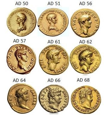 A timeline of Emperor Nero's life through the coins he issued during his reign.jpg