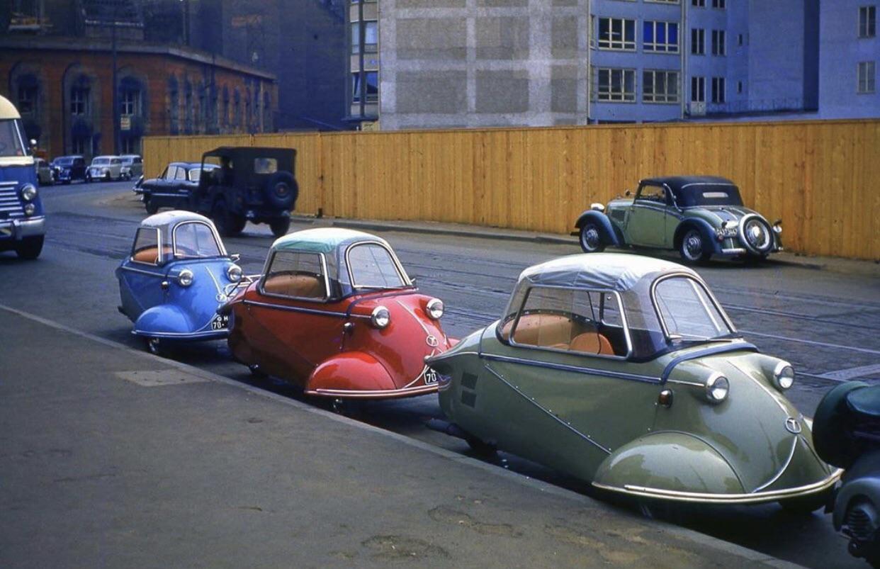 Messerschmitt KR175s (cabin scooter) in Germany, 1950s.jpg