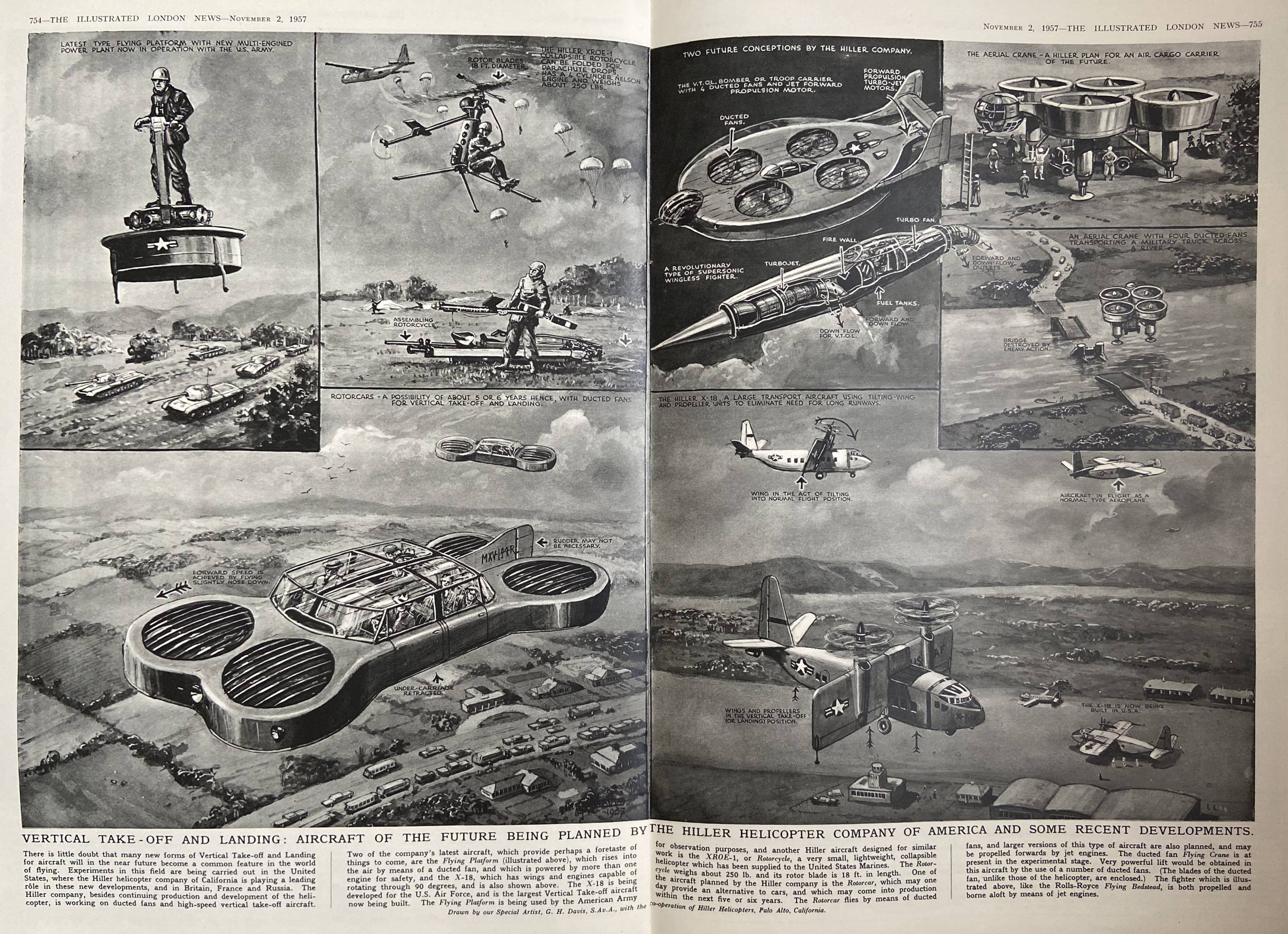 Aircraft of the Future Being Planned by the Hiller Helicopter Company of America - Illustrated London News 1957.jpg