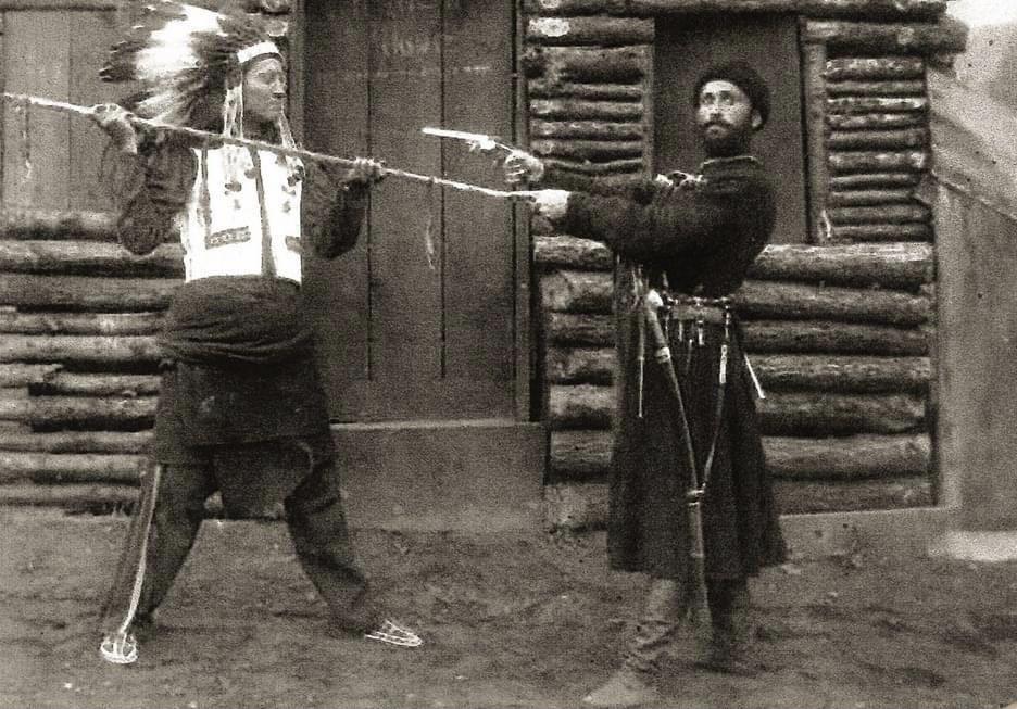 Native Indian and a man from Republic of Georgia 1892.jpg