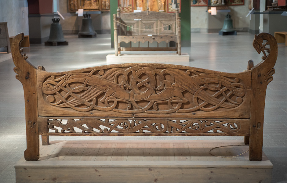 The oldest piece of furniture in Sweden, Kungsårabänken, a sofa dating from the viking age (1000-1100 A.D.).jpg