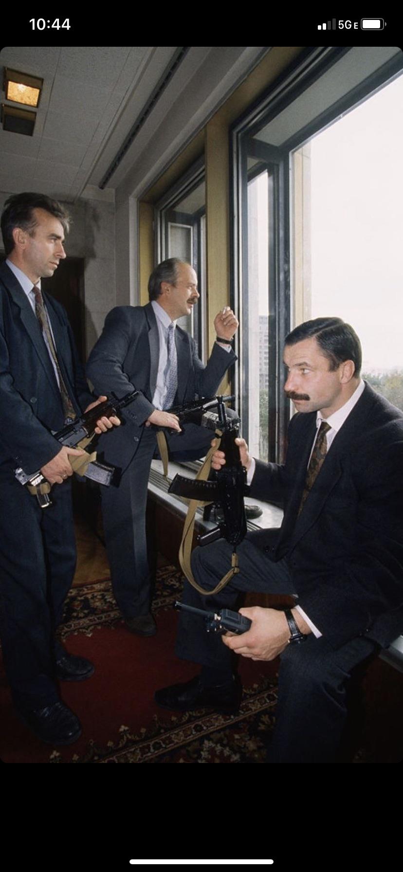 Men in suits with AK’s, sometime during the Chechen War. 1990s.jpg