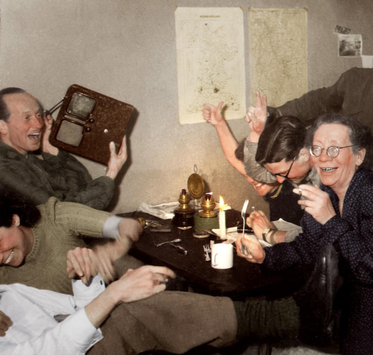 Members of the dutch resistance after hearing of Adolf Hitler’s death.jpg