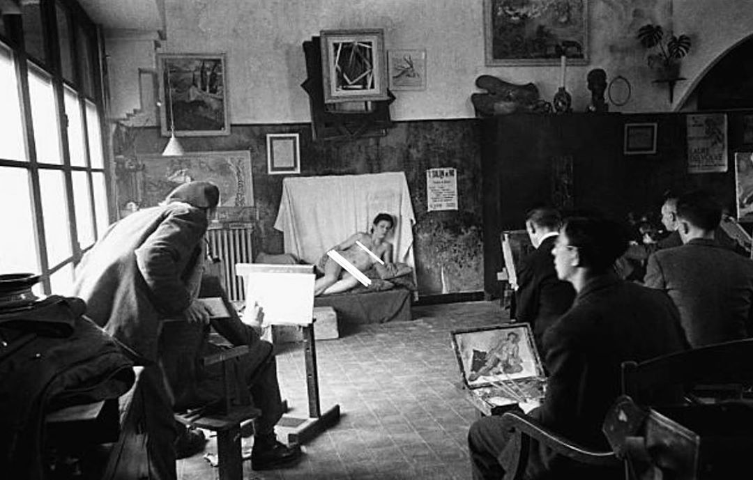 Занятие в художественной школе, Алжир 1944.jpg