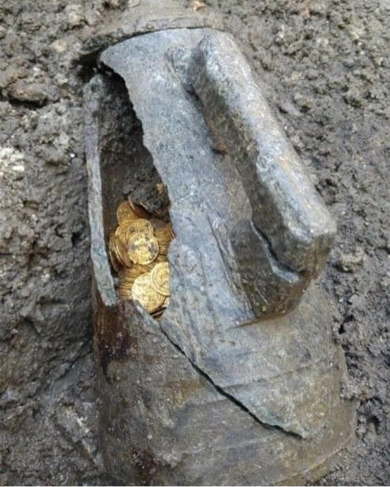 An ancient Roman jug dating back to the 5th century AD found under an abandoned theater near Milan, Italy.jpg