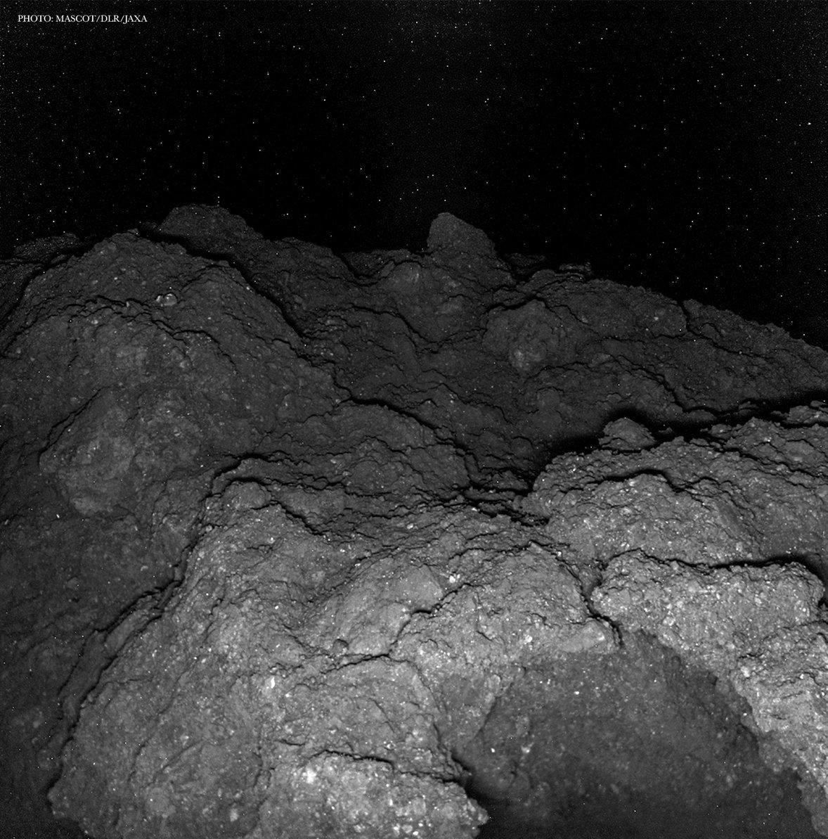 This is an image of the surface of the asteroid, Ryugu. It was taken by the Japanese Hayabusa 2 space craft.jpg