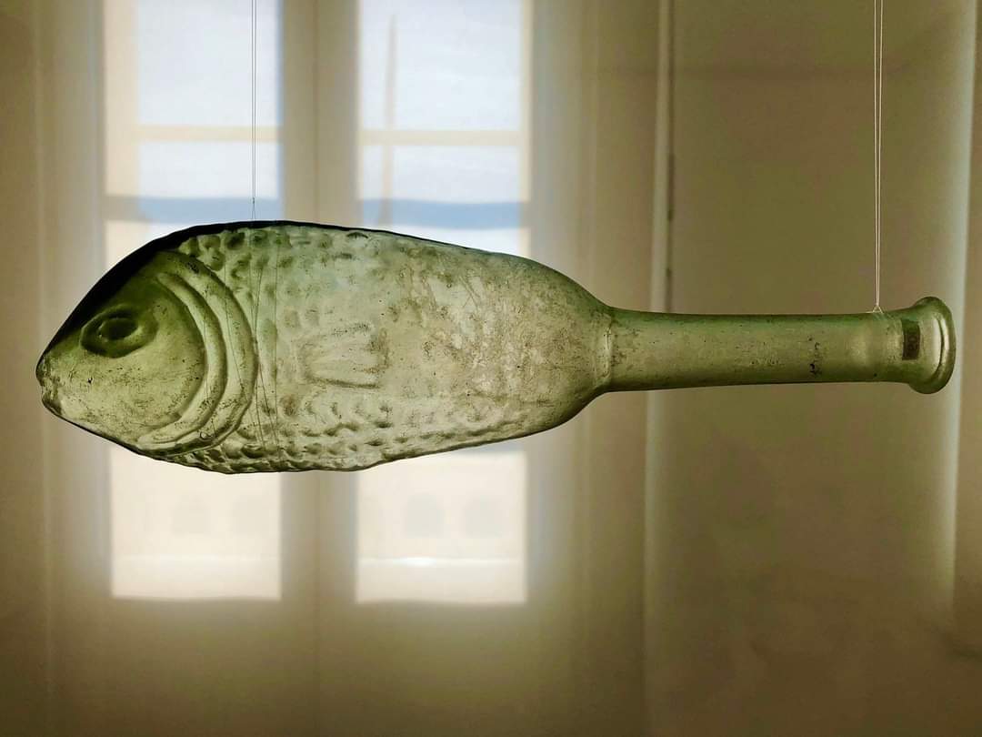 Roman blown glass fish vessel, 1st-2nd century AD.jpg