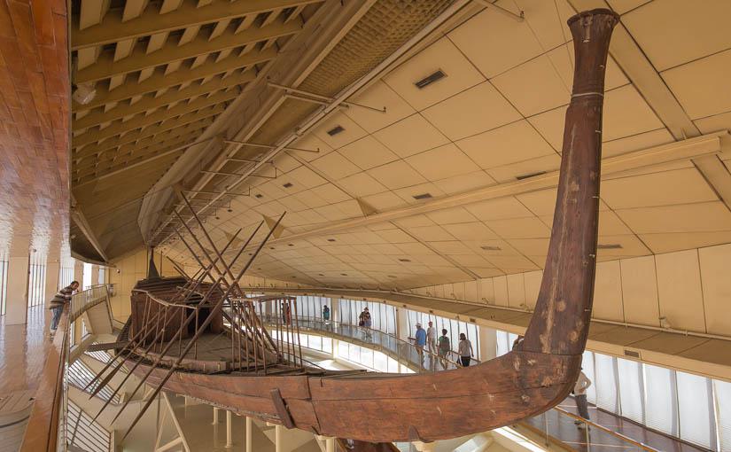 At about 4500 years old, The Khufu Ship is the oldest intact ship in the world, it was buried and sealed at the foot of the Great Pyramid of Giza.jpg