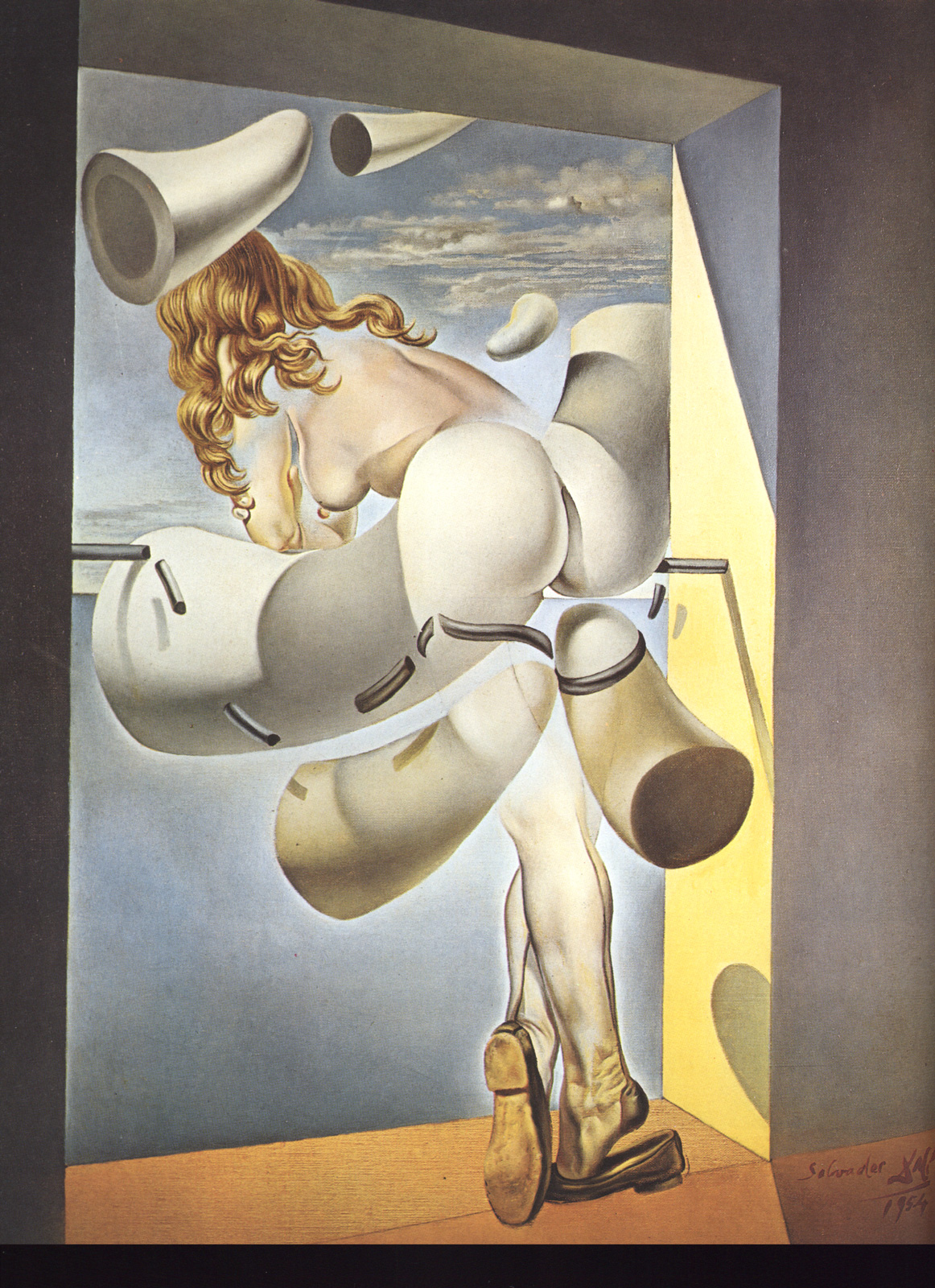 Young Virgin Auto-Sodomized by the Horns of Her Own Chastity, painted by Salvador Dalí, 1954.jpg