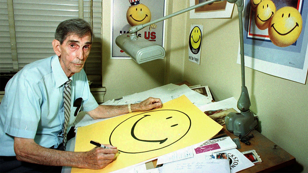Harvey Ross Ball invented the smiley face in 1963 to create a morale-boosting icon for insurance employees. He was paid $45 for his 10 minutes of work.jpg