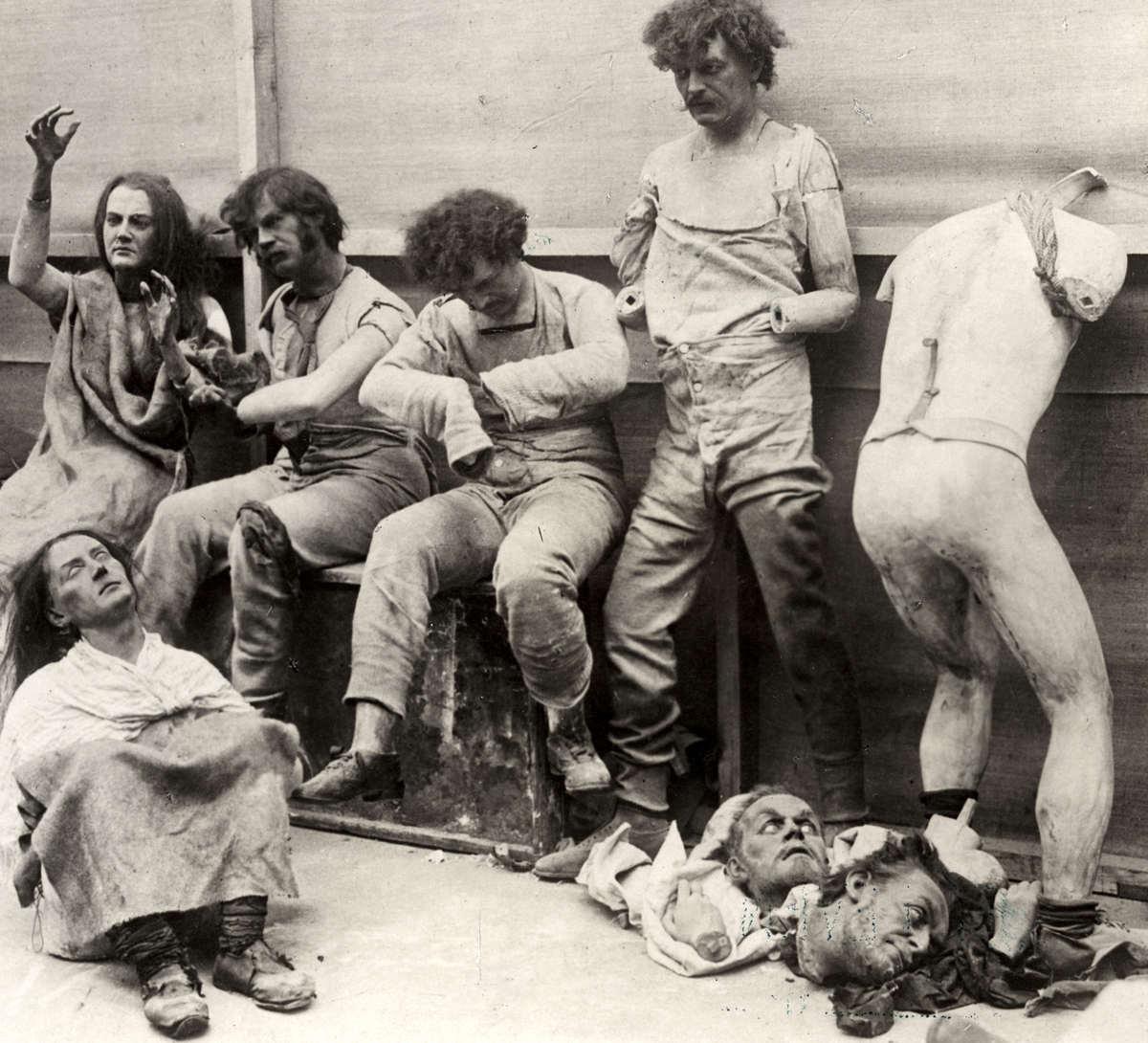 Melted wax figures rescued from the 1925 fire at Madam Tussaud's London museum.jpg