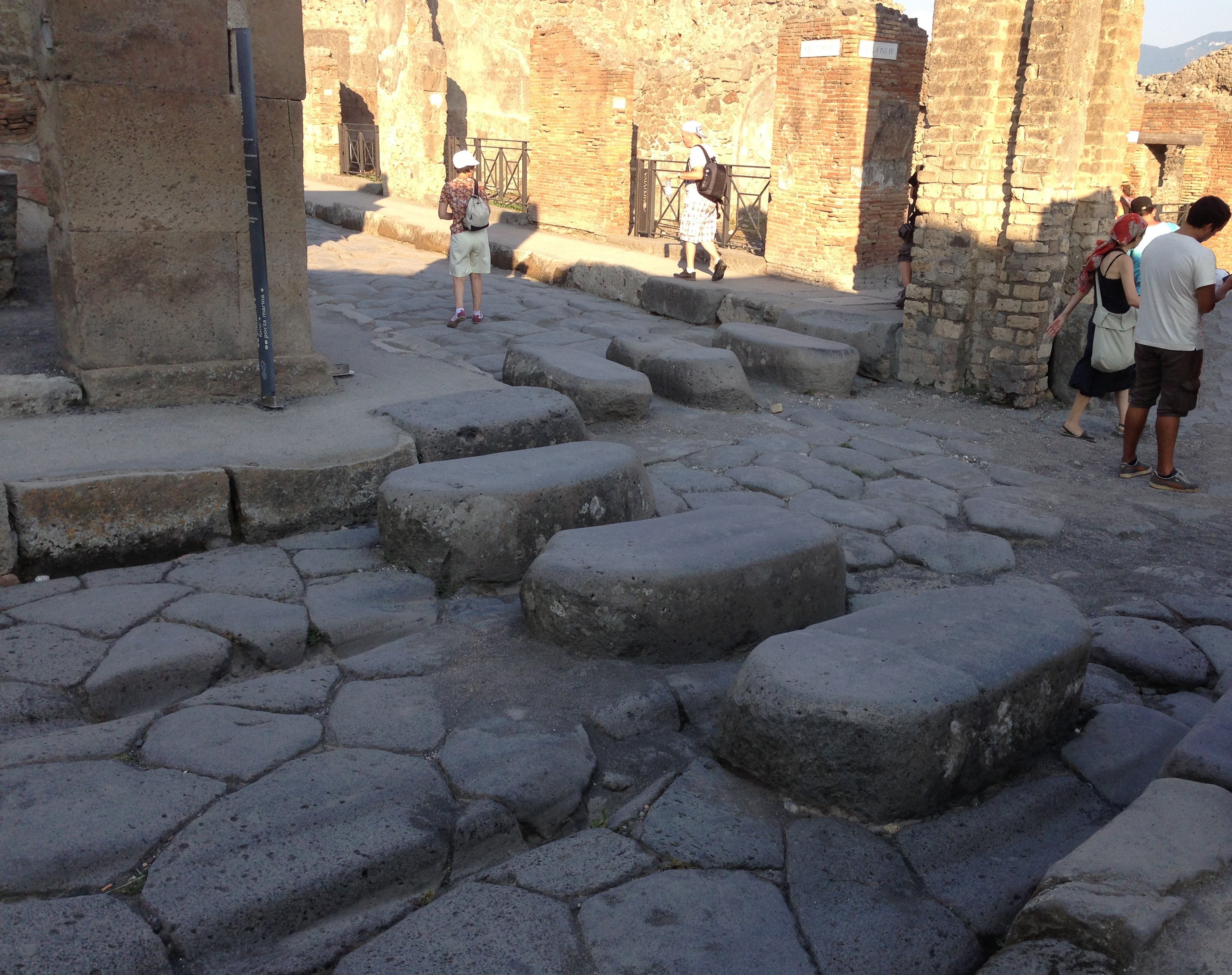 Pedestrian crossings at Pompeii - romans made them people wouldn't walk in the mud or in the sewers.jpg