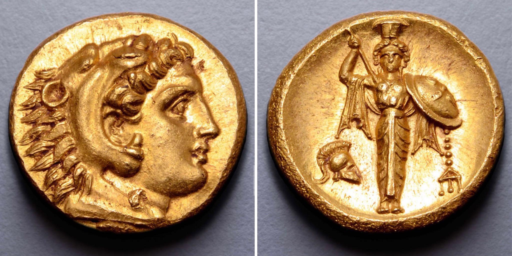 Uncirculated gold coin from Ancient Greece, 340-335 BC.jpg