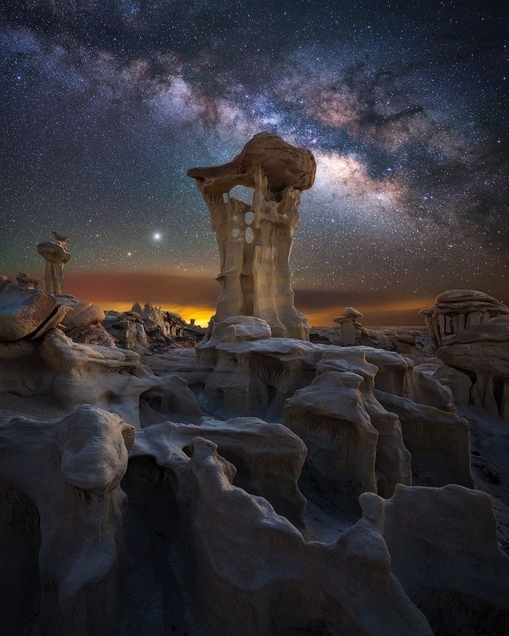 Jupiter and Saturn Rising Beyond New Mexico Alien Throne In The Valley Of Dreams.jpg