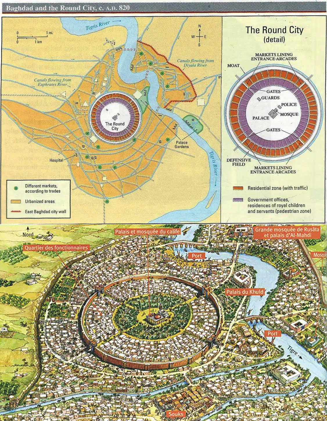The round city of Baghdad before the Mongol invasion.png