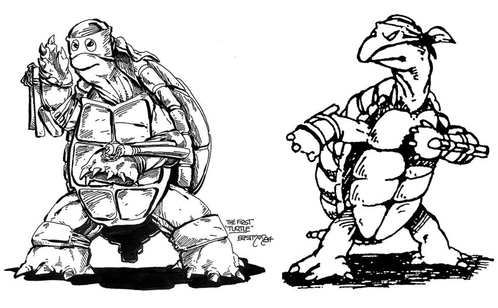 original sketches for the ninja turtles, 1984.jpg