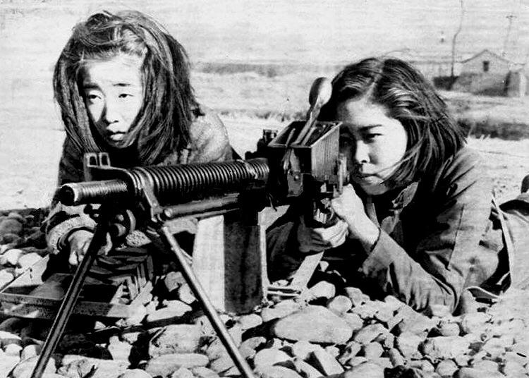 Japanese girls training in 1945 for the anticipated invasion of mainland Japan.jpg