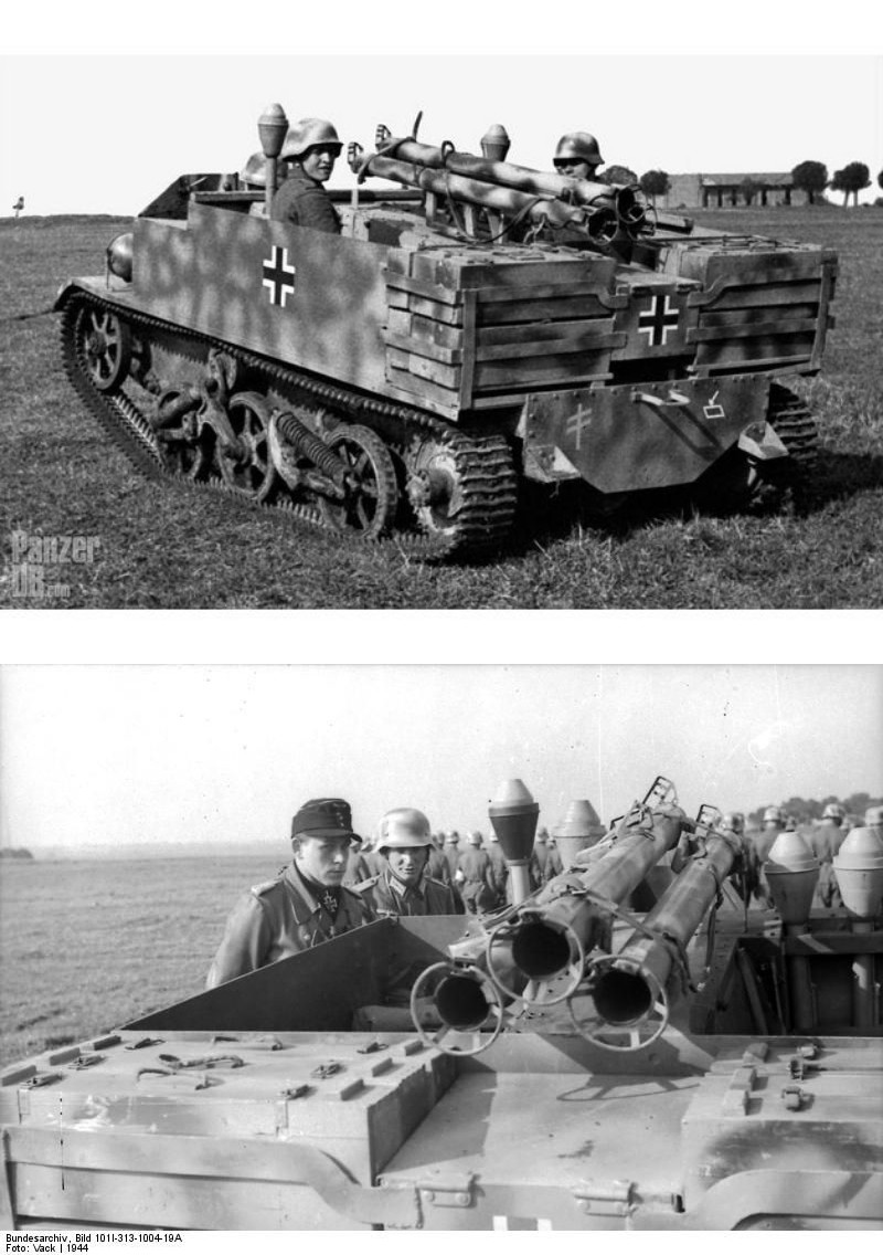 German conversion of a British Universal Carrier. They literally just strapped some rockets on it, and renamed it Panzerjager 731(e).jpg