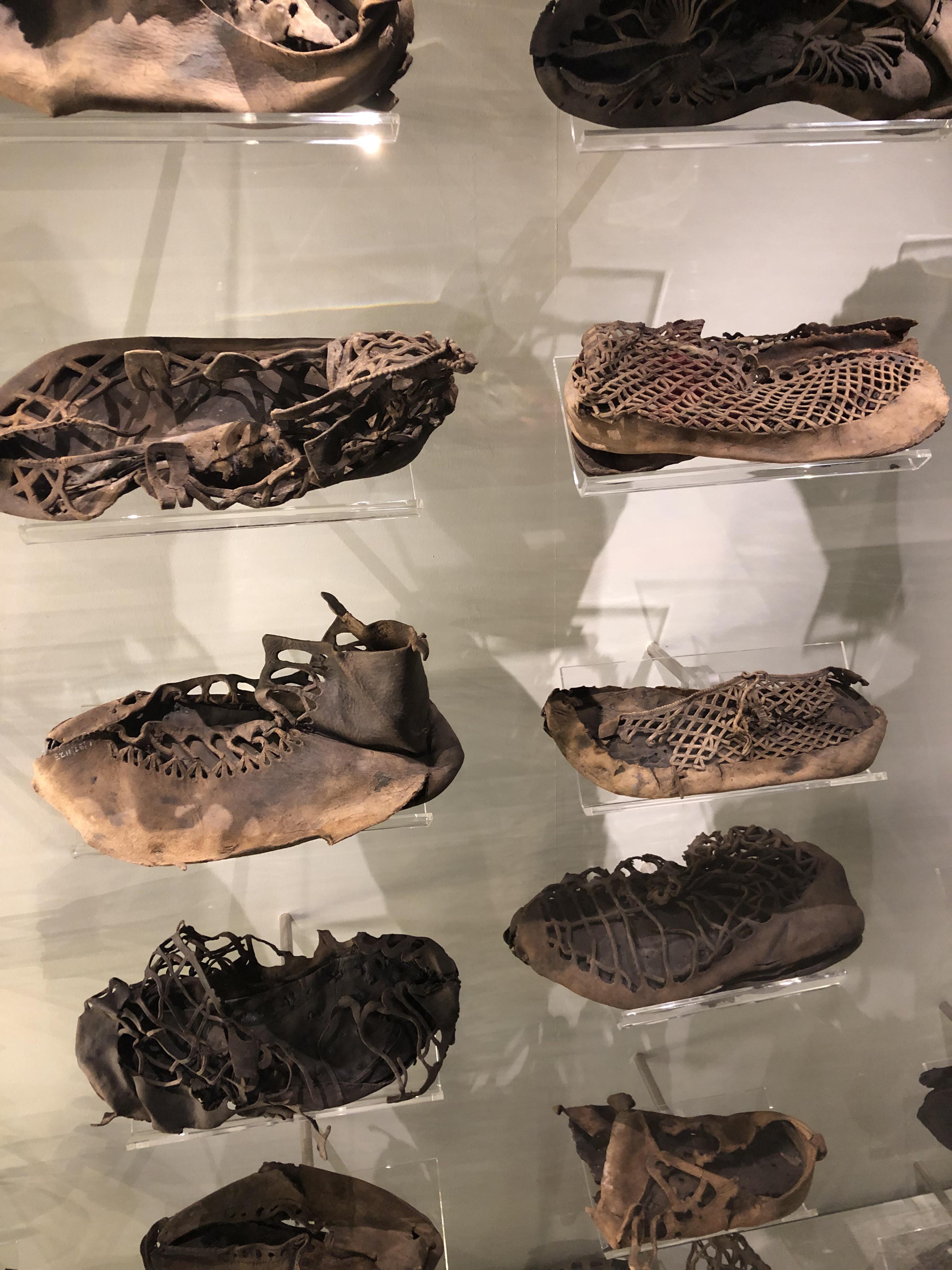 1,800 year old Roman leather sandals on display at Vindolanda fort in Northumberland, England.jpg