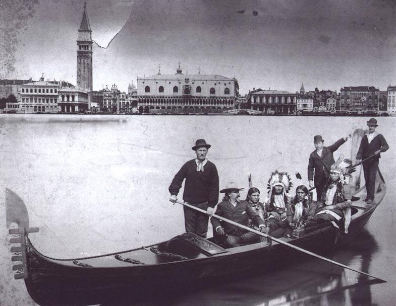 Buffalo Bill & 4 Sioux cheifs touring Venice in a gondola, 1890 ‘s.jpg