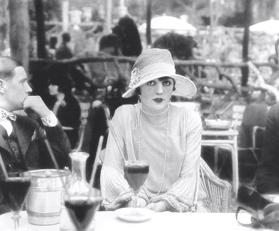 Silent film star Pola Negri at the Café de la Paix, Paris, 1927, photo by Burton Holmes.jpg