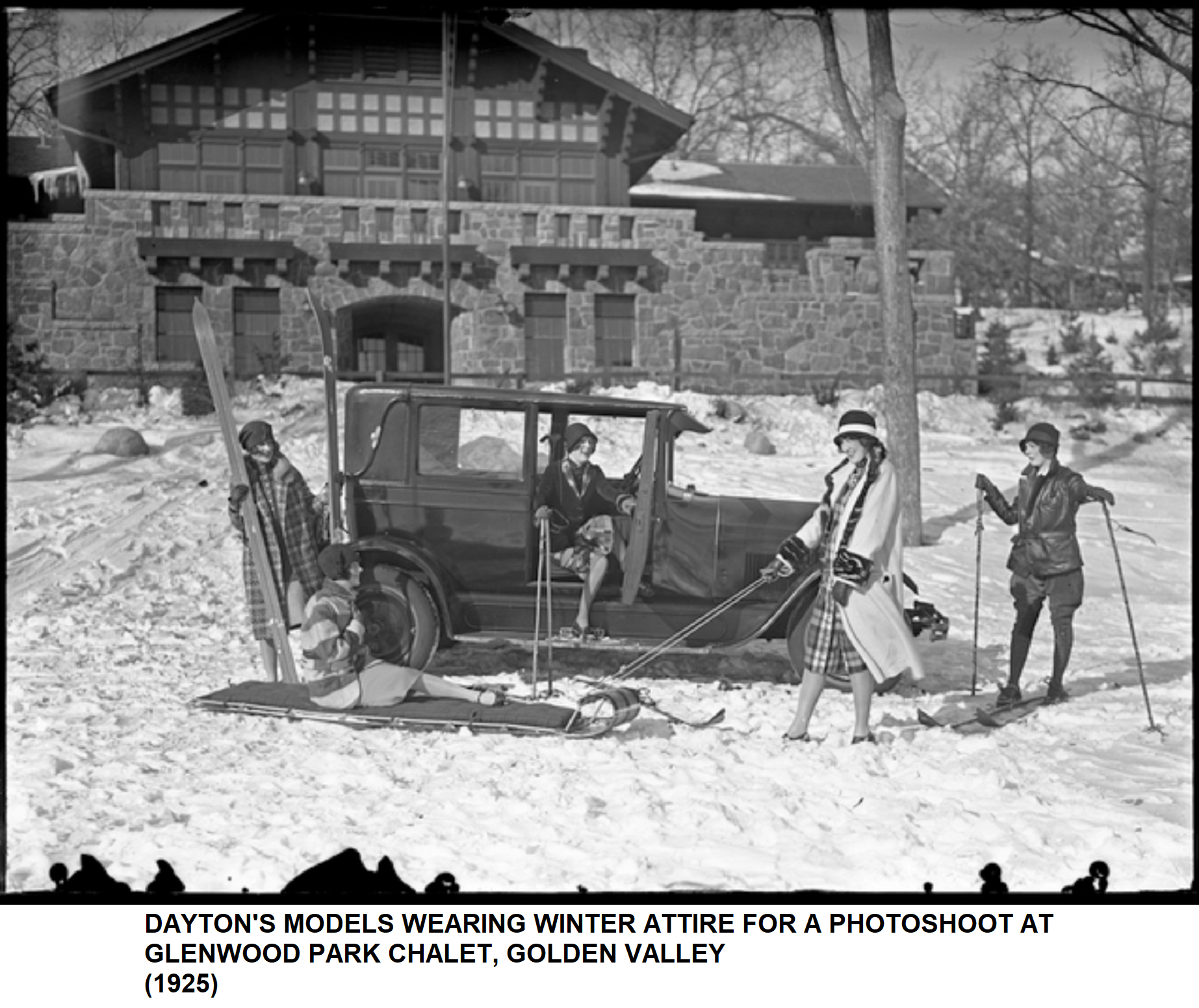 Models for a photoshoot advertising a ski resort in Minnesota, 1926.png