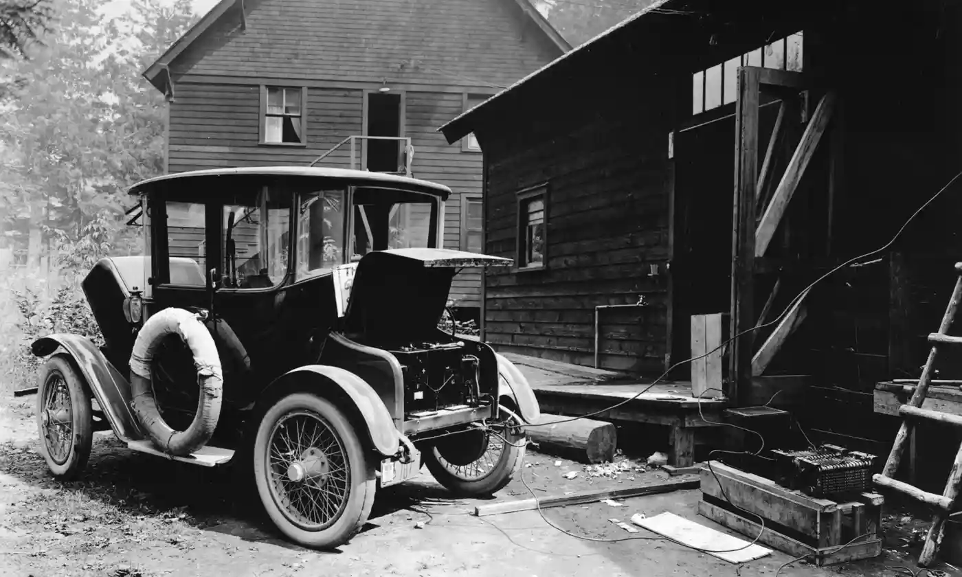 A Detroit Electric automobile charging in 1919.png
