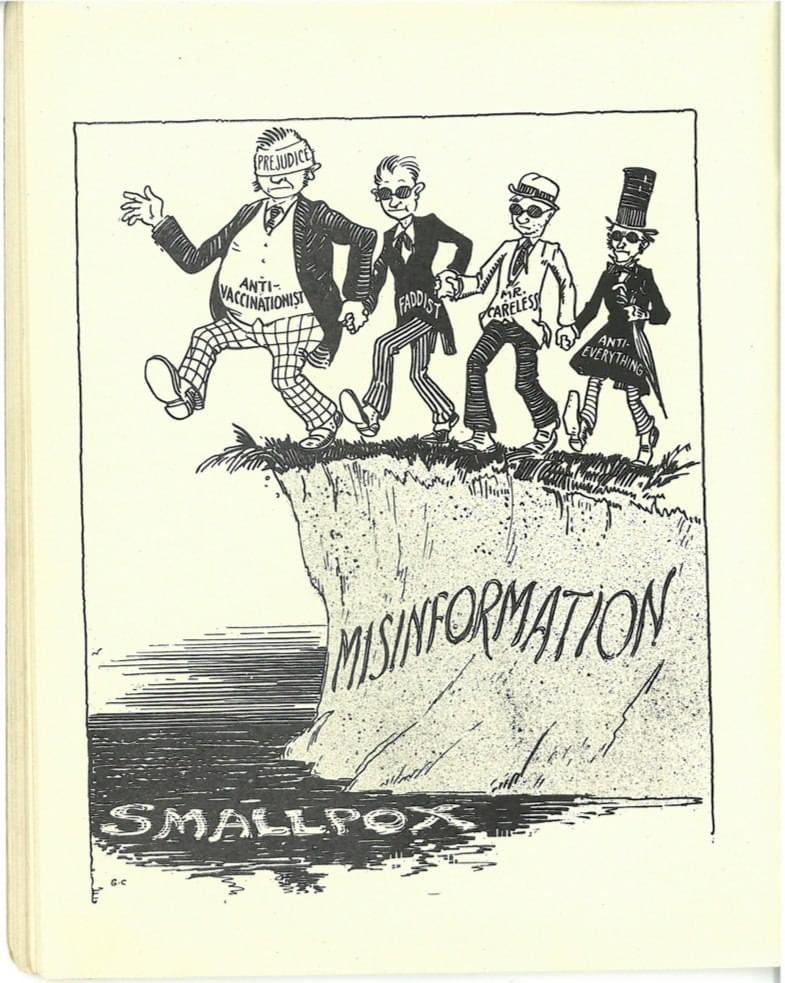 American Public Health Association (APHA) cartoon warning the public of vaccine misinformation, 1930.jpg