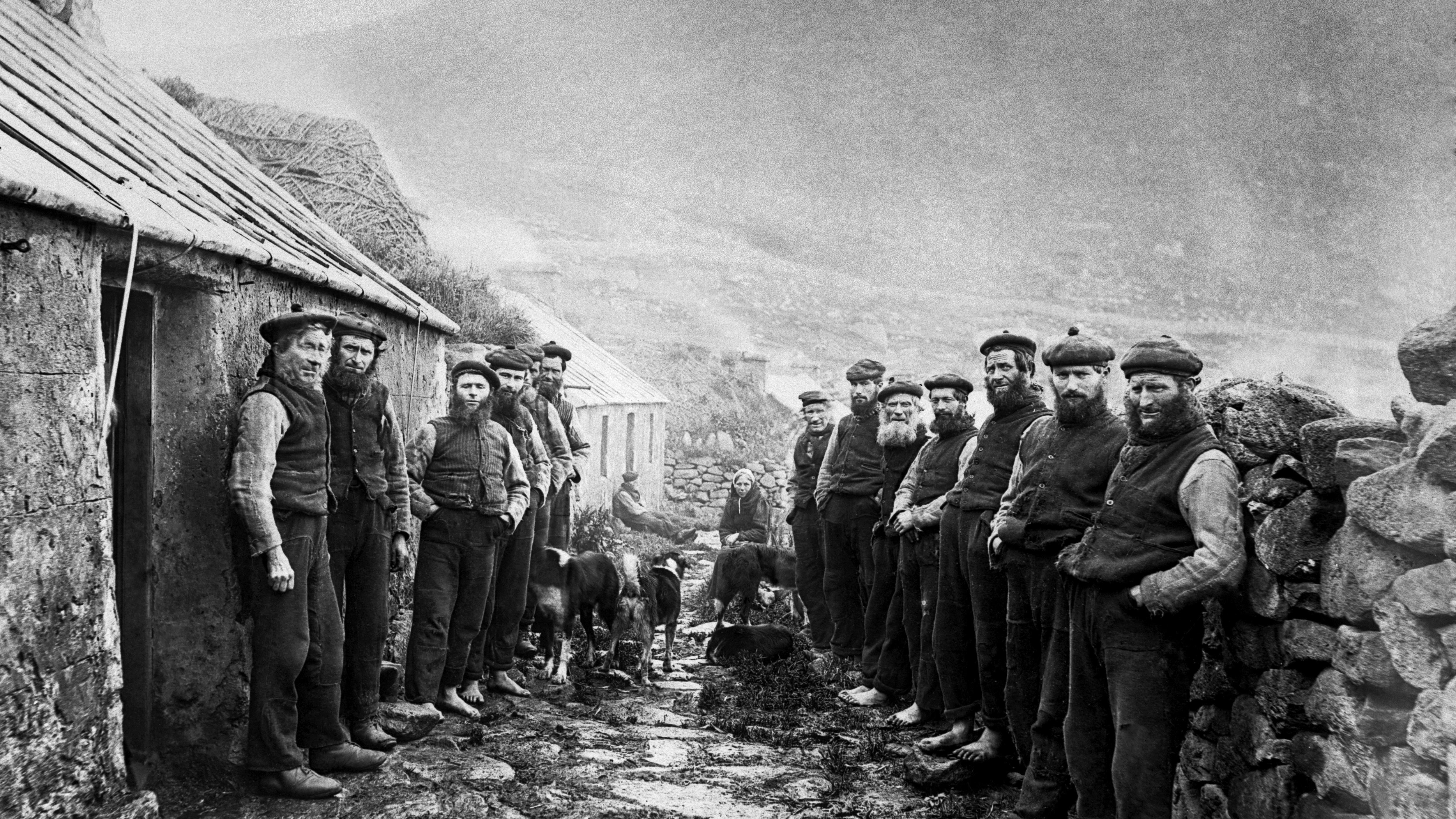 Members of the St Kilda Parliament, late 1880s. The Parliament consisted of all the adult males on the island.jpg