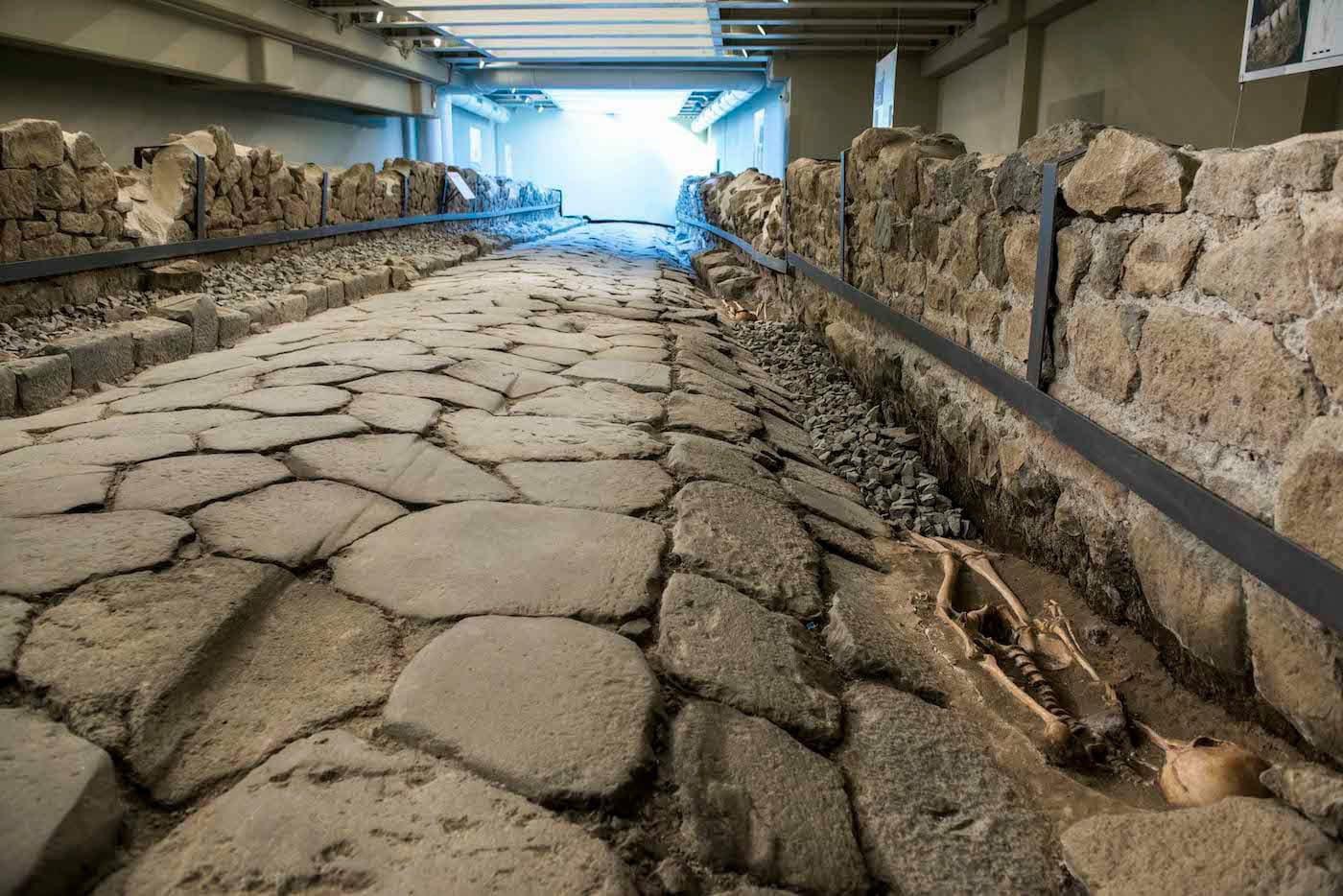 A Roman Road was discovered while excavating for a new McDonalds in Marino, Italy.jpg