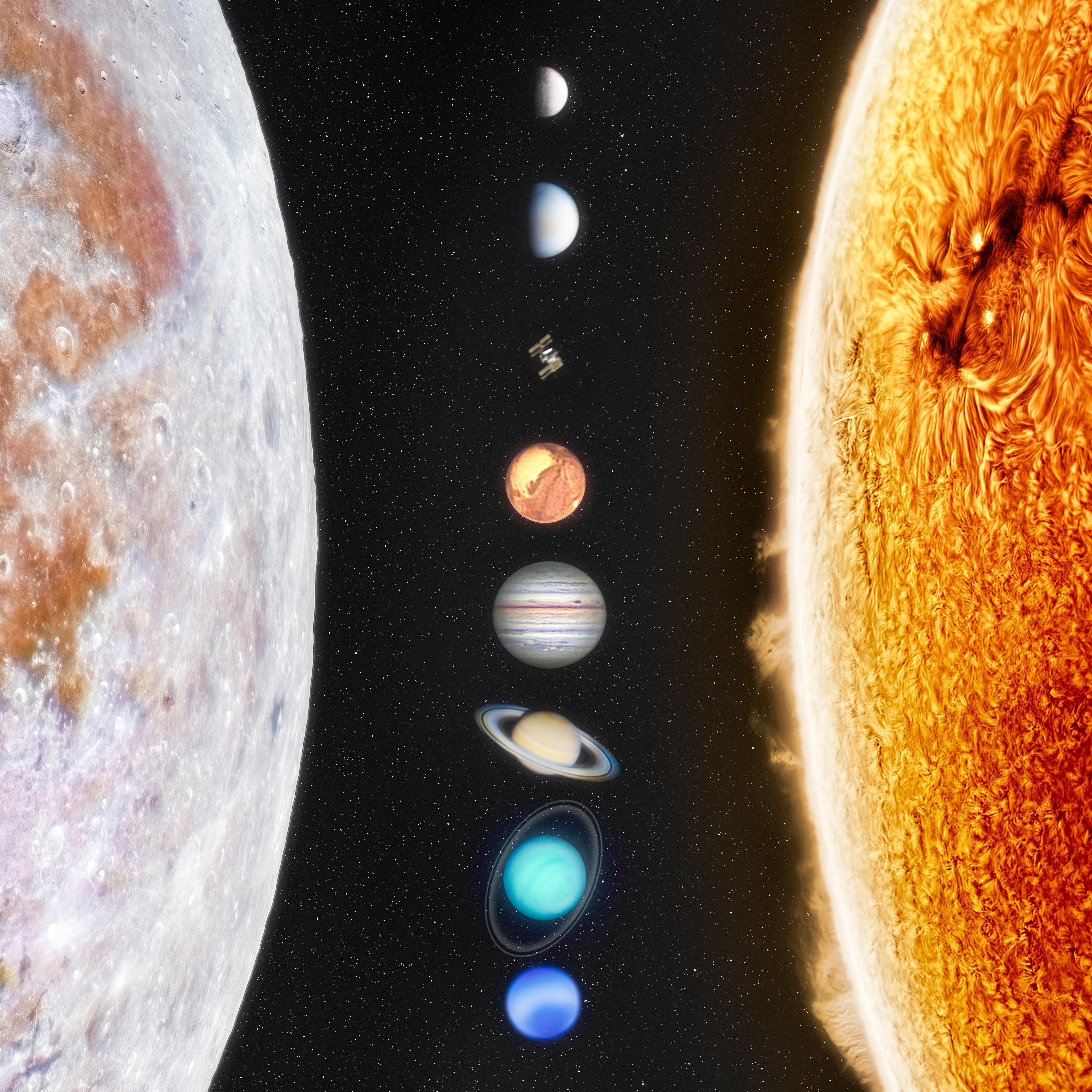 Every year I put together a family portrait of our solar system using images captured from my backyard. Here is this year's effort.jpg
